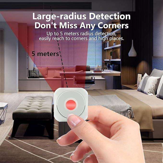 Mini Camera Detector – Portable Anti-Spy Wireless Infrared Detection Device for Hotel, Home, Office, Travel - Luxentra